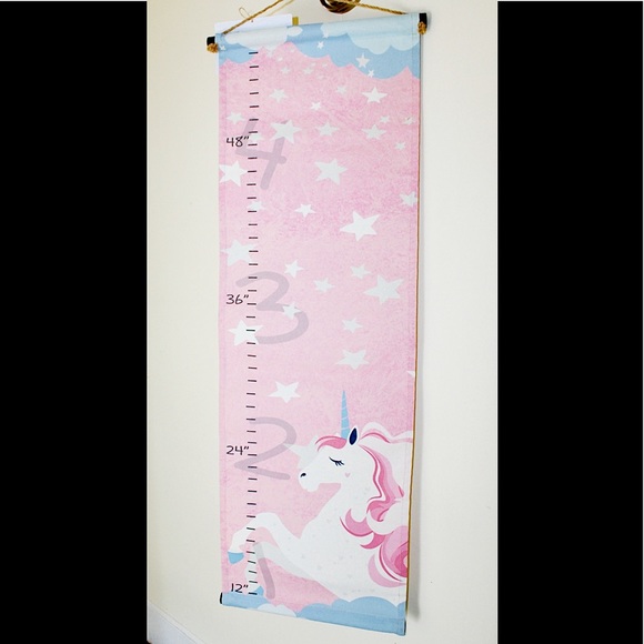 CANVAS UNICORN GROWTH CHART HANGING NWT - Picture 4 of 14